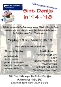 uitnodiging Sint Denijs in 14 18 affiche en flyer